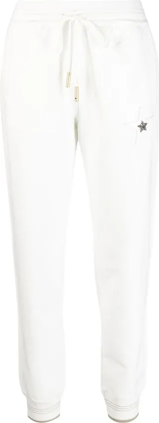 Star-Detail Cotton Track Pants