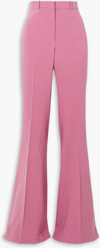 Charlie wool-blend crepe flared pants