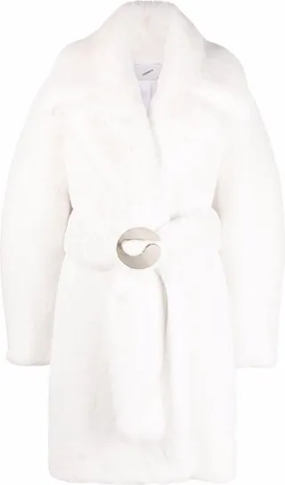 Belted Faux-Fur Coat