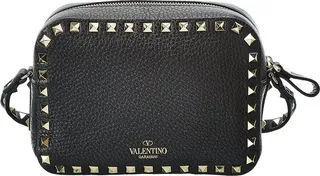 Valentino Rockstud Grainy Leather Camera Bag