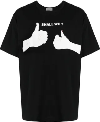 slogan-print T-shirt
