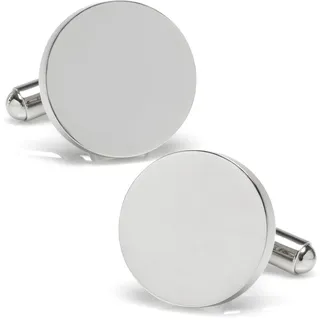 Round Infinity Engravable Stainless Steel Cuff Links