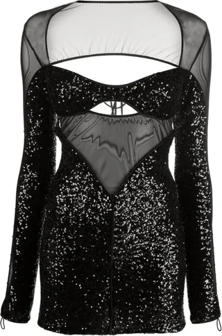 Sequined Cut-Out Minidress