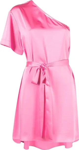 One-Shoulder Satin Finish Dress