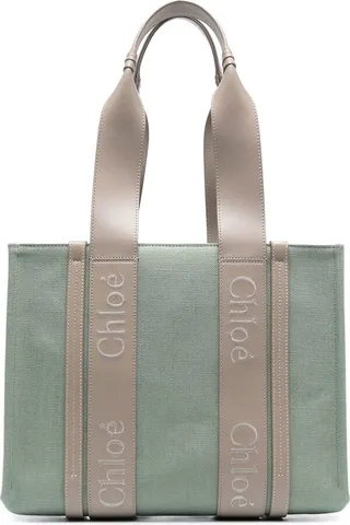 Embroidered-Logo Tote Bag