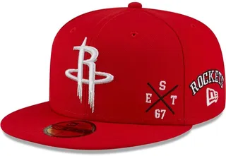 Men's New Era Red Houston Rockets Multi 59Fifty Fitted Hat