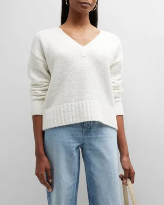 Chunky-Knit V-Neck Sweater