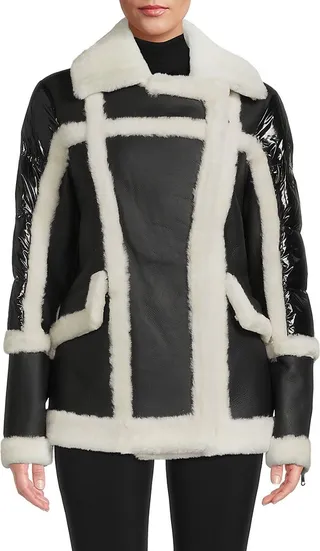 Faux Fur & Leather Jacket