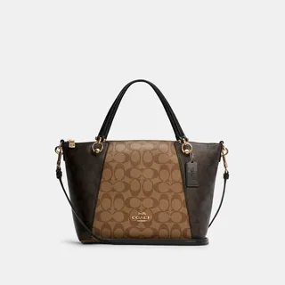 Kacey Satchel In Blocked Signature Canvas