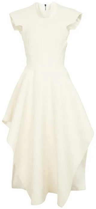 Collide jacquard midi dress
