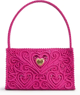 Beatrice Heart Lace Shoulder Bag