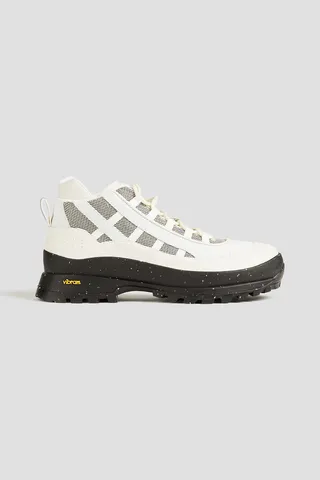 Chainmail and leather hiking boots