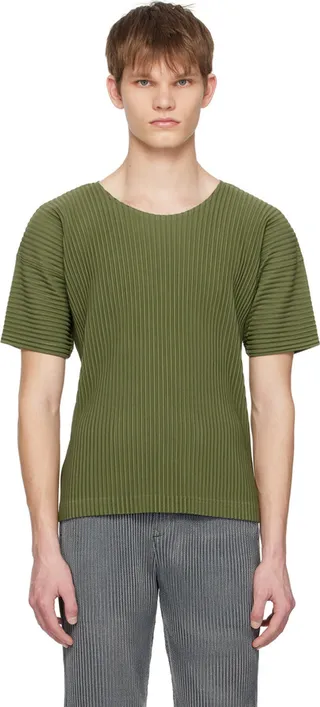 Homme Plissé Issey Miyake Khaki Monthly Color March T-Shirt