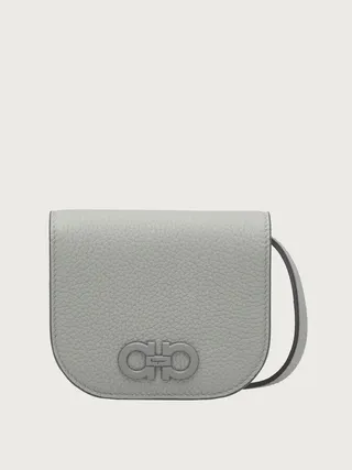 Ferragamo Men Minibag credit card holder Grey