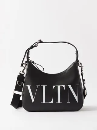 Vltn-logo Small Leather Cross-body Bag