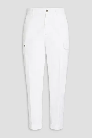 Cotton-blend gabardine cargo pants