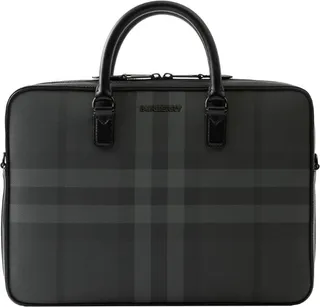 Burberry Charcoal Check Slim Ainsworth Briefcase