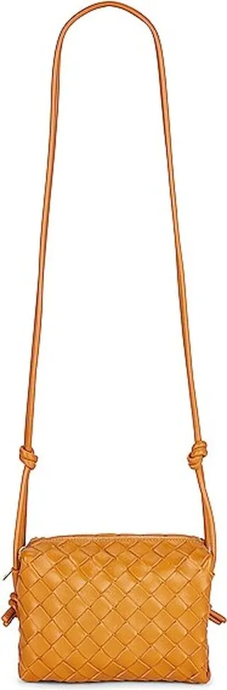 Bottega Veneta Mini Loop Shoulder Bag in Tan