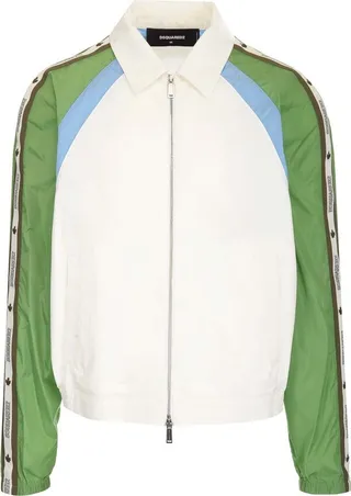 Dsquared2 Logo Tape Zip-Up Bomber Jacket