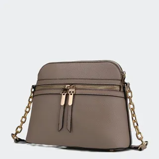 MKF Collection by Mia K Kelisse Solid Crossbody Handbag - Brown
