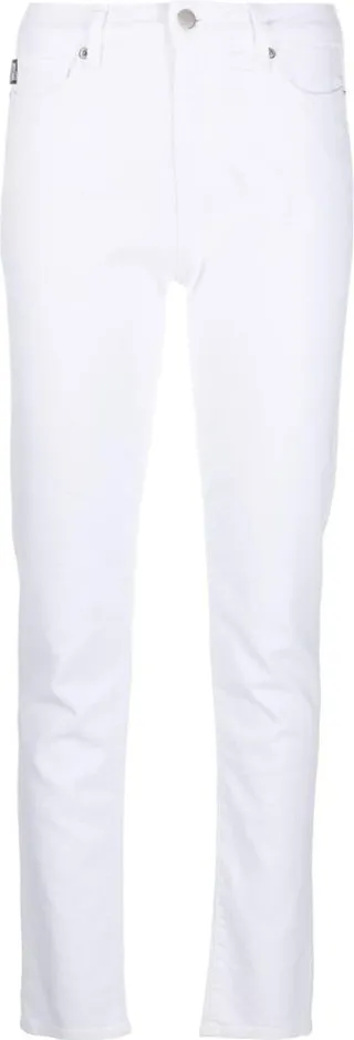 Embroidered-Logo Slim-Cut Jeans