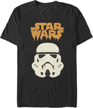 Men's Star Wars Halloween Spooky Stormtrooper Helmet T-Shirt - Black - 3X Large