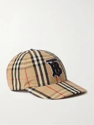 Logo-Embroidered Checked Cotton Oxford Baseball Cap