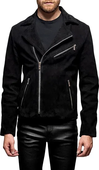 Blake Suede Moto Jacket