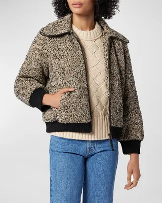 Reille Wool-Cotton Tweed Crop Jacket