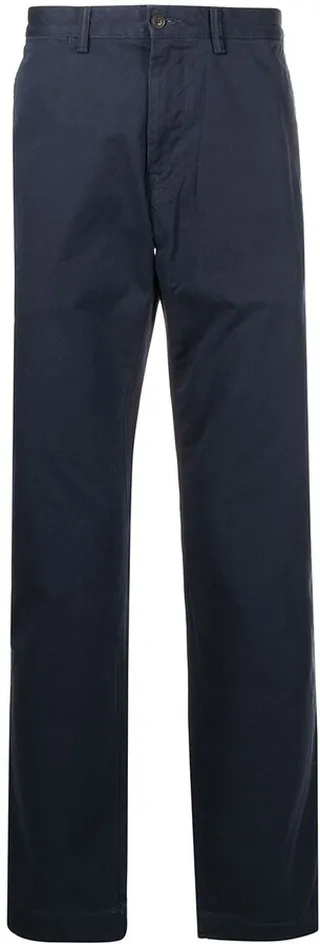 Logo-Patch Straight-Leg Trousers