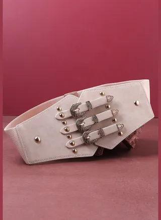 Casual Belt with Buckle Detail