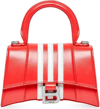 XS Hourglass croc embossed leather bag