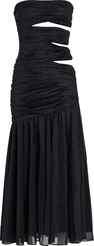 Glitter Jersey Cut-Out Dress