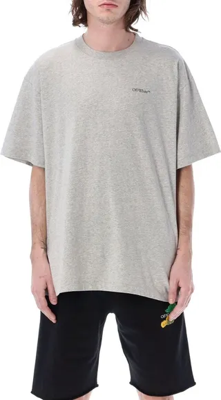 Off-White Jumbo Arrows Logo Detailed Crewneck T-Shirt