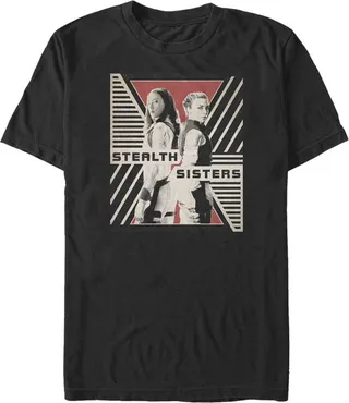 Men's Marvel Black Widow Stealth Sisters Streak T-Shirt - Black - X Large