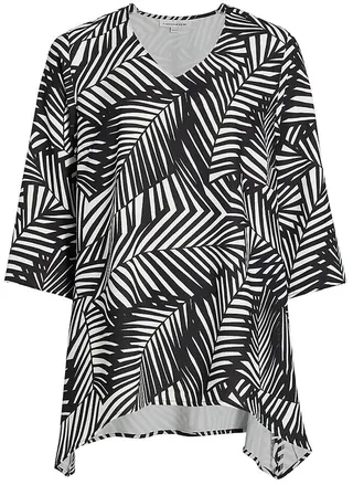 Geo Palm Print Crepe Tunic