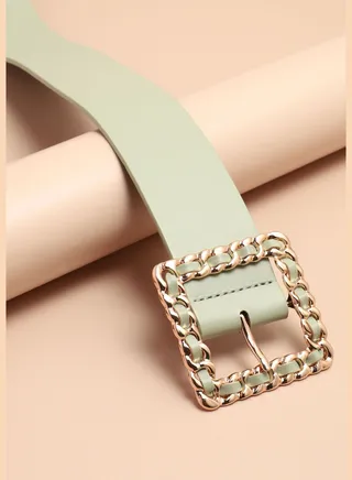 Casual Solid PU Leather Waist Belt For Women