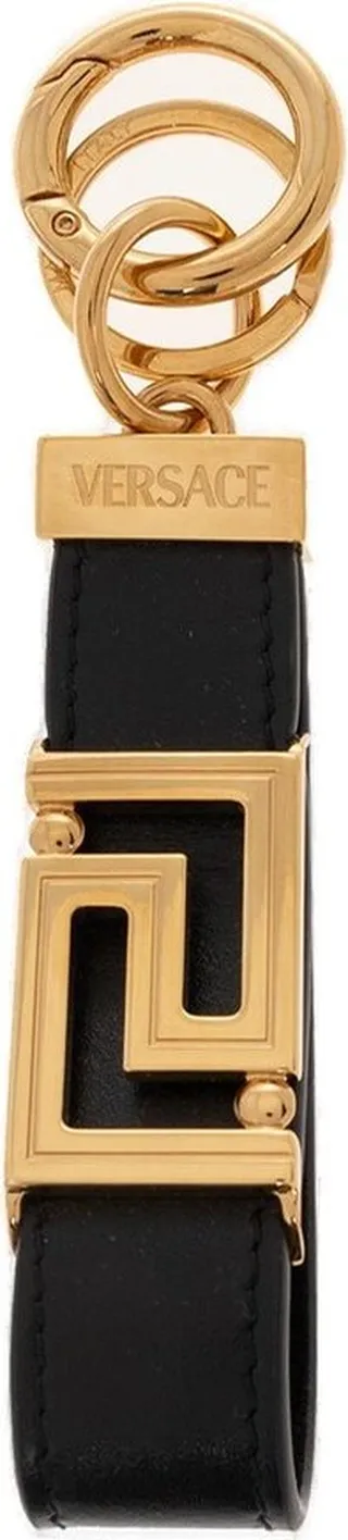 Versace Greca Logo Detailed Key Ring