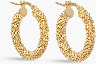 Gold-tone hoop earrings