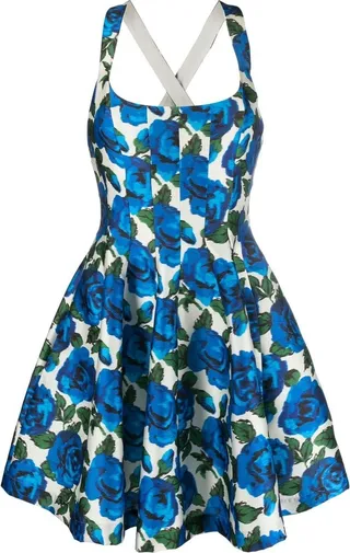 Floral-Print Sleeveless Minidress