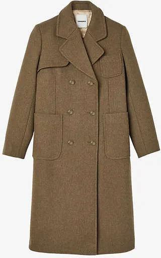 Womens Bruns Joshua Double-breasted Wool-blend Coat