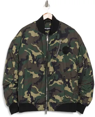 Oversized Camo Bomber Jacket