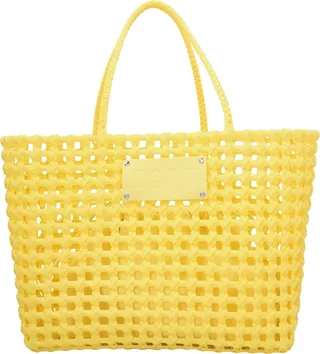 Logo Weaved Shopping Bag