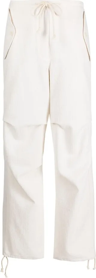 Straight-Leg Drawstring-Waist Trousers