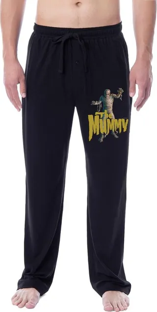 Universal Monsters Mens' The Mummy Halloween Character Sleep Pajama Pants (XXL) Black
