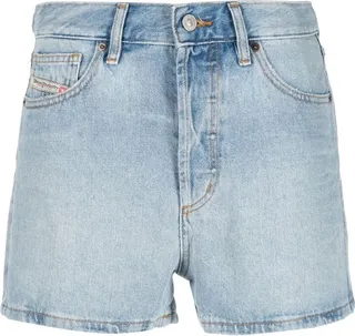 Light-Wash Denim-Shorts