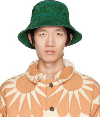 Bode Green Rickrack Hat