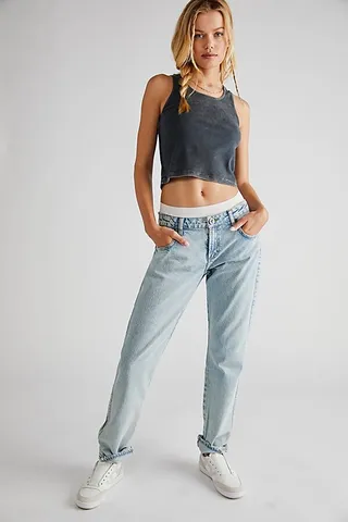 OneTeaspoon Truckers Low-Rise Straight Jeans by OneTeaspoon at Free People