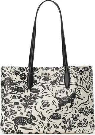 All Day Oversize Year Of The Rabbit Print PVC Tote