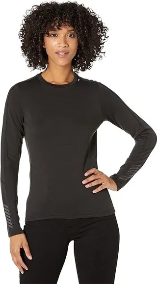 Helly Hansen Lifa Merino Lightweight Crew (Black) Women's Clothing
